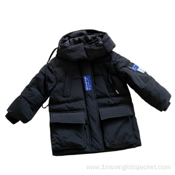 Mid-Length Padded Boy Down Jacket